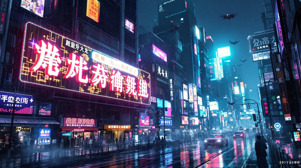 西瓜漫画赛博世界 - 数据洪流中的未来都市